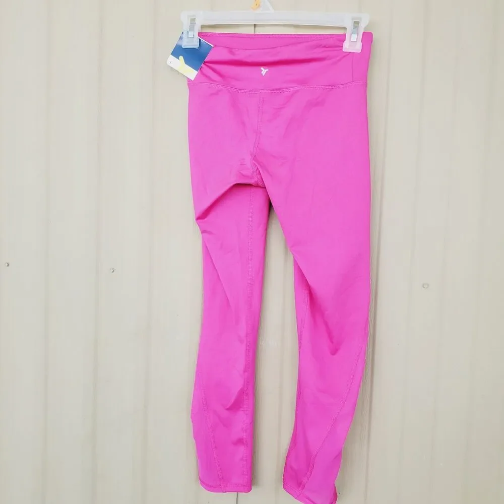 Girls Old Navy Active Pink Ankle Leggings Size Large 10-12